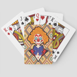 Spooky Clown Retro Halloween Creepy Carnaval Pokerkaarten