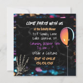 Spooky Clowns houden ballonnen Halloween Party (Achterkant)