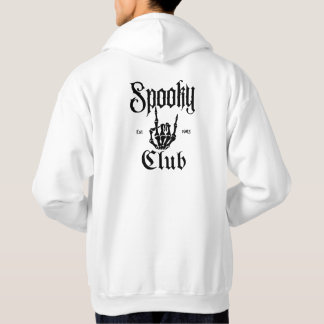 Spooky Club Est 1693 Skelet Rock Hand Hoodie