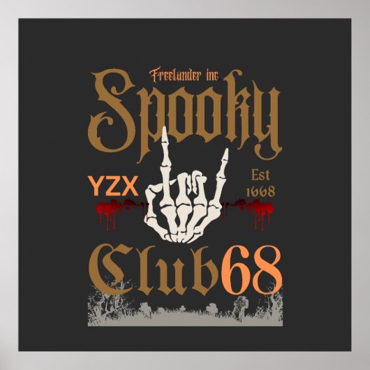 Spooky club Sierkussen Poster (Voorkant)