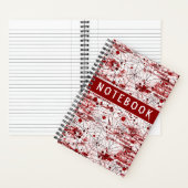 Spooky Cobwebs en Rode Spletters Halloween Notitieboek (Binnen)