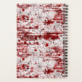 Spooky Cobwebs en Rode Spletters Halloween Notitieboek (Achterkant)