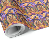 Spooky Cocker Spaniel Hond Halloween Heksenpompoen Cadeaupapier (Rol Hoek)