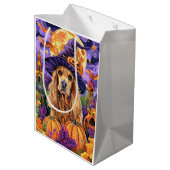 Spooky Cocker Spaniel Hond Halloween Heksenpompoen Medium Cadeauzakje (Achterkant Gekanteld)