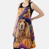 Spooky Cocker Spaniel Hond Halloween Heksenpompoen Schort (Insitu)