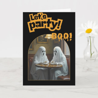 Spooky Coffee Date | Ghost Halloween Uitnodiging