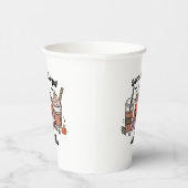 Spooky Coffee Halloween - Scary 'Til I Get Coffee Papieren Bekers (Rechts)