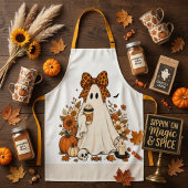 Spooky Coffee & Pumpkin Kitchen Schort