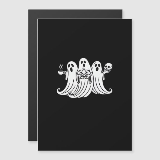 Spooky Coffee Sipping Pumpkin Holding (Voorkant / Achterkant)