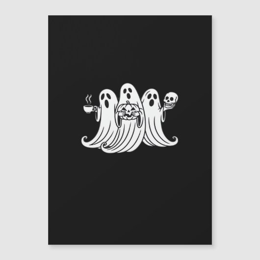 Spooky Coffee Sipping Pumpkin Holding (Voorkant)