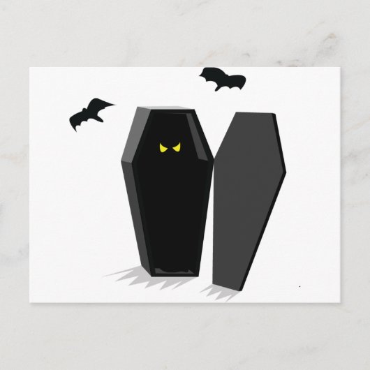 Spooky Coffin Briefkaart (Voorkant)