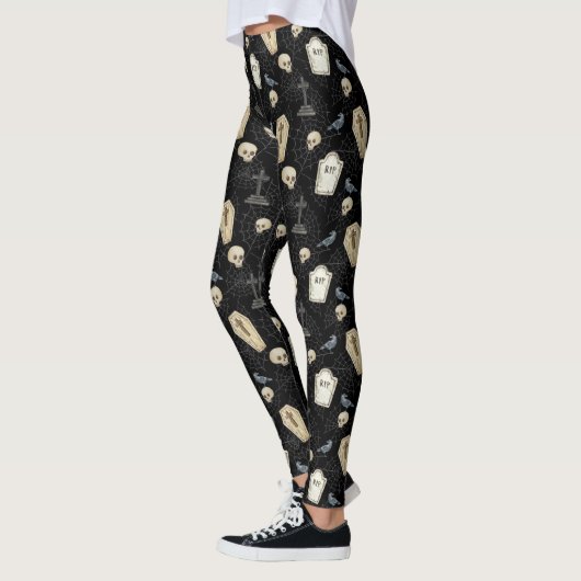 Spooky Coffin en Raven Halloween Leggings (Links)