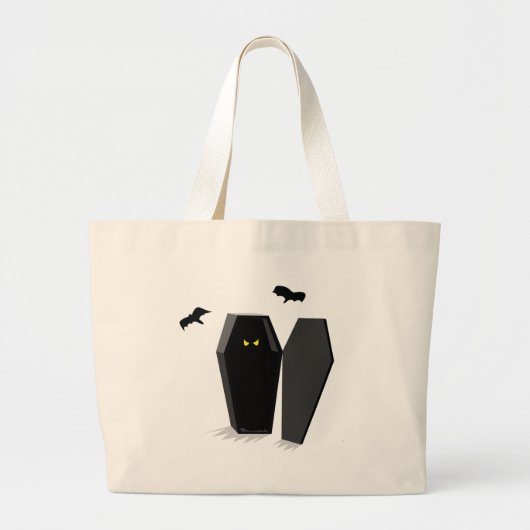 Spooky Coffin Grote Tote Bag (Voorkant)
