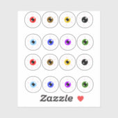 Spooky Colorful Eyeball Sticker (Vel)