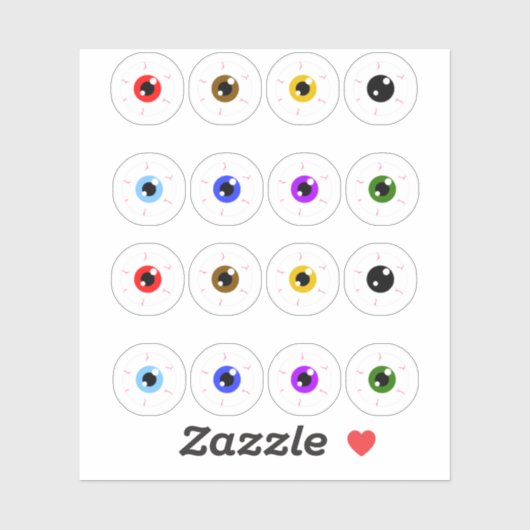 Spooky Colorful Eyeball Sticker (Vel)