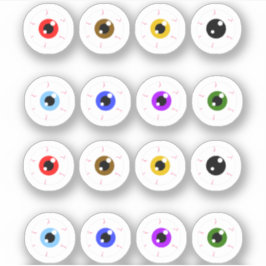 Spooky Colorful Eyeball Sticker