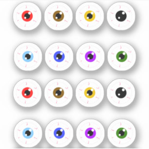 Spooky Colorful Eyeball Sticker
