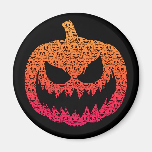 Spooky Colorful Pumpkins - Halloween Pattern Magneet (Voorkant)