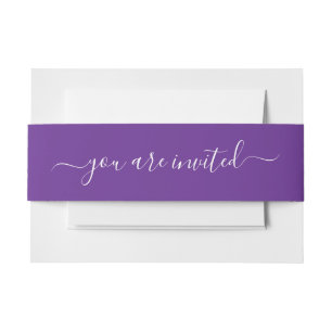 Spooky Colors - Paarse Invitation Belly Band Uitnodigingen Wikkel