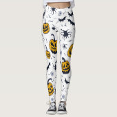 Spooky Comfort: Halloween-geïnspireerde Leggings (Voorkant)