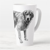 Spooky Comic Dog Mug Latte Mok (Rechterhoek)