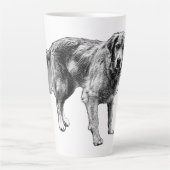 Spooky Comic Dog Mug Latte Mok (Voorkant)