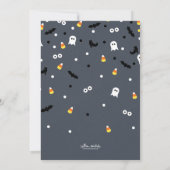 Spooky Confetti Halloween Birthday Invitations Kaart (Achterkant)