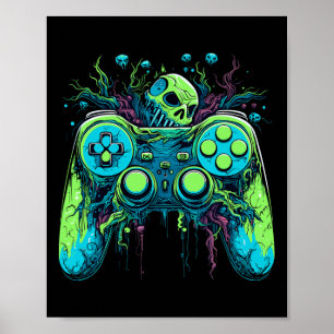 Spooky Cool Gaming Controller Videogame 1 Poster