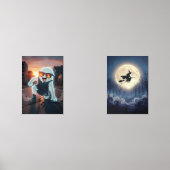 Spooky Cool Ghost Fun & Witchy Halloween Muurkunst Sets (Voorkant)