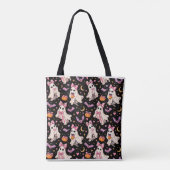 Spooky Coquette Ghost Halloween Tote Bag (Achterkant)