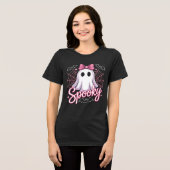 Spooky Coquette Ghost Tri-Blend Shirt (Voorkant volledig)