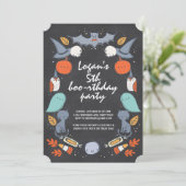 Spooky Costume Birthday Party Invitation Kaart (Staand voorkant)