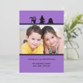 Spooky Costumes Halloween-fotokaart Kaart (Staand voorkant)