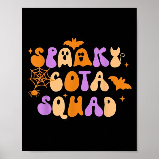 Spooky Cota Squad gecertificeerde ergotherapie H Poster (Voorkant)