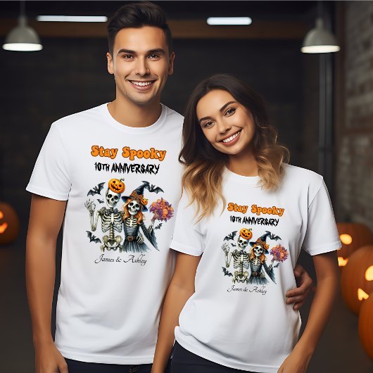 Spooky Couples Halloween Jubileum T-shirts