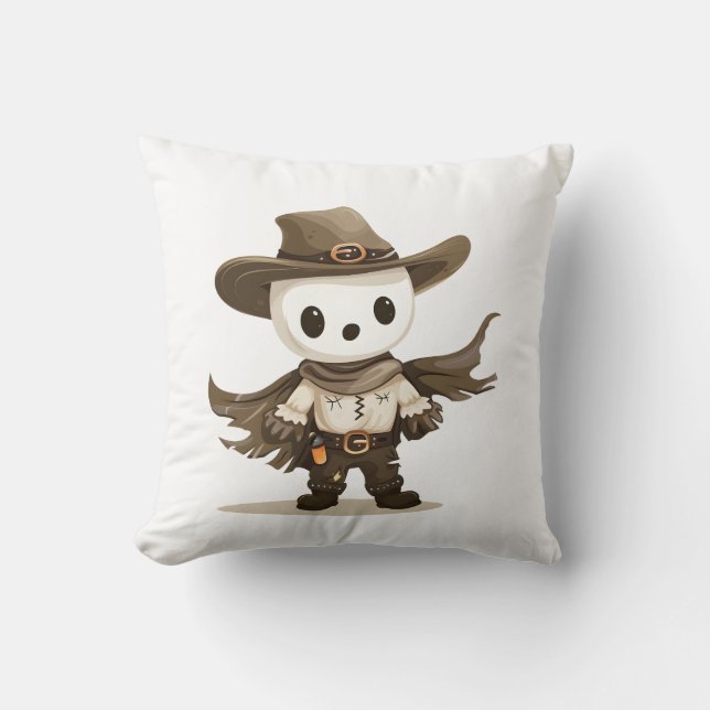 Spooky Cowboy Adventures Kussen (Voorkant)