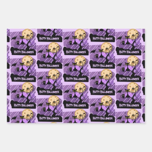 Spooky Creatures Halloween Wrapping Paper Sheets (Voorkant 3)