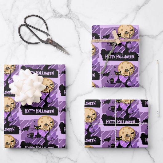 Spooky Creatures Halloween Wrapping Paper Sheets (Voorkant)