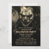 Spooky Creepy Clown Halloween Party Kaart (Voorkant)