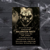 Spooky Creepy Clown Halloween Party Kaart