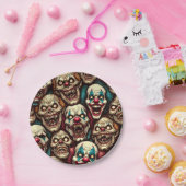 Spooky Creepy Clown Zombie Halloween Papieren Bordje (Feest)