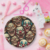 Spooky Creepy Clown Zombie Halloween Papieren Bordje (Feest)
