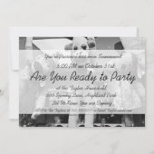 Spooky Creepy Dolls Black en White Halloween Kaart (Achterkant)