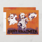 Spooky Creepy Happy Halloween Briefkaart (Voorkant / Achterkant)