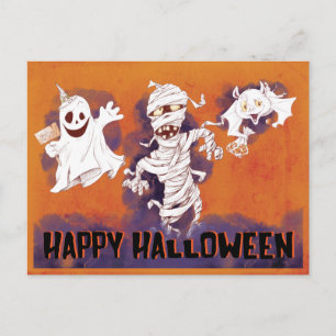 Spooky Creepy Happy Halloween Briefkaart