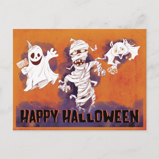 Spooky Creepy Happy Halloween Briefkaart (Voorkant)