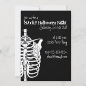 Spooky Creepy Skeleton X-Ray Halloween Party Kaart (Voorkant)