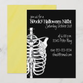 Spooky Creepy Skeleton X-Ray Halloween Party Kaart (Voorkant / Achterkant)