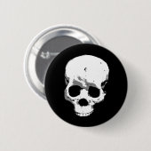 Spooky Creepy Skull Halloween Pin Button (Voorkant /achterkant)