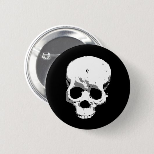 Spooky Creepy Skull Halloween Pin Button (Voorkant /achterkant)